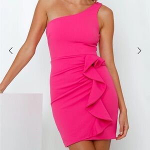 HELLO MOLLY Backstage Passes Dress Hot Pink